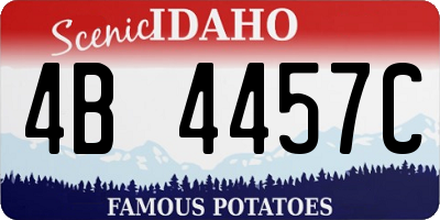 ID license plate 4B4457C