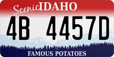 ID license plate 4B4457D