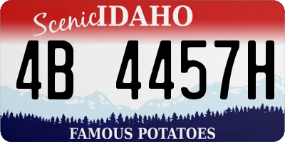 ID license plate 4B4457H