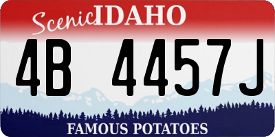ID license plate 4B4457J