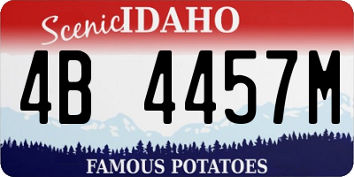 ID license plate 4B4457M