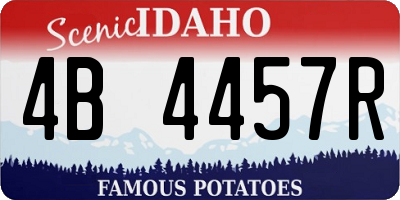 ID license plate 4B4457R