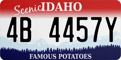 ID license plate 4B4457Y