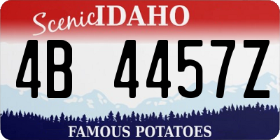 ID license plate 4B4457Z