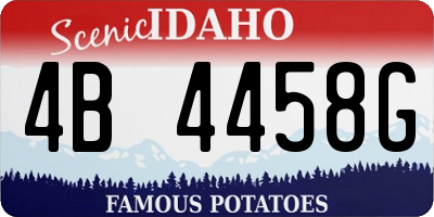 ID license plate 4B4458G