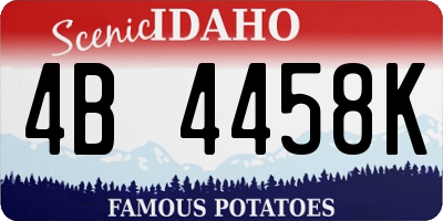 ID license plate 4B4458K