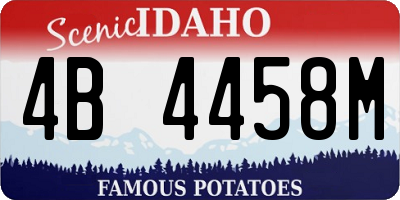 ID license plate 4B4458M