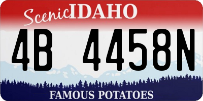 ID license plate 4B4458N