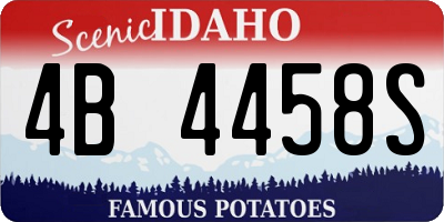 ID license plate 4B4458S