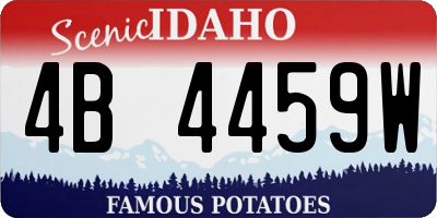 ID license plate 4B4459W