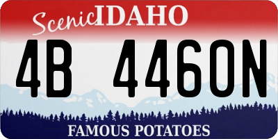 ID license plate 4B4460N