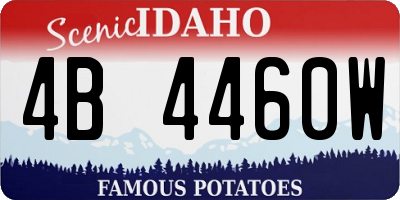 ID license plate 4B4460W
