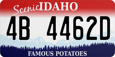 ID license plate 4B4462D