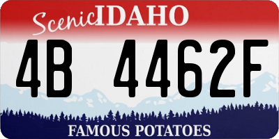 ID license plate 4B4462F