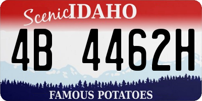 ID license plate 4B4462H