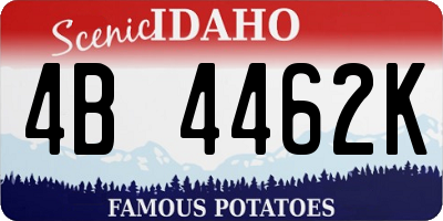 ID license plate 4B4462K