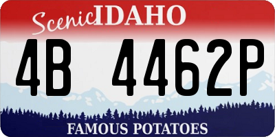 ID license plate 4B4462P