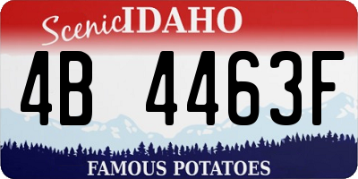 ID license plate 4B4463F
