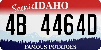 ID license plate 4B4464D