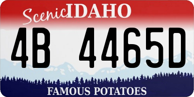 ID license plate 4B4465D