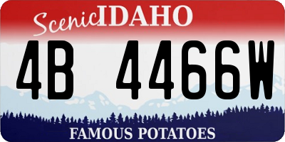 ID license plate 4B4466W