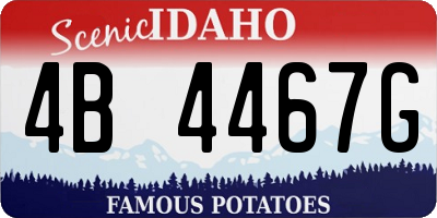 ID license plate 4B4467G