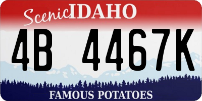 ID license plate 4B4467K
