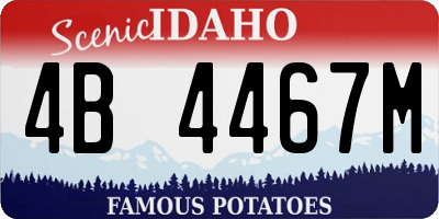 ID license plate 4B4467M