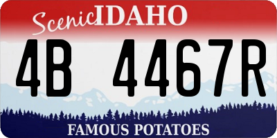 ID license plate 4B4467R
