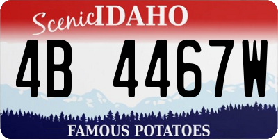 ID license plate 4B4467W