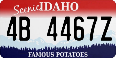 ID license plate 4B4467Z