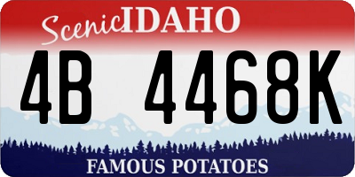 ID license plate 4B4468K