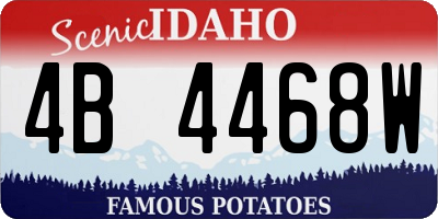 ID license plate 4B4468W