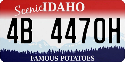 ID license plate 4B4470H