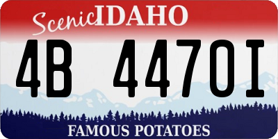 ID license plate 4B4470I