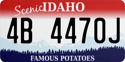 ID license plate 4B4470J