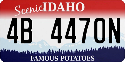 ID license plate 4B4470N