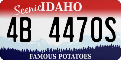 ID license plate 4B4470S