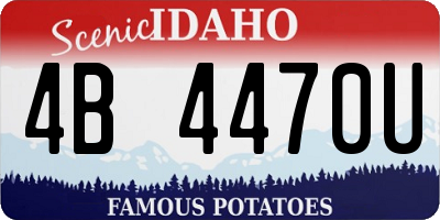 ID license plate 4B4470U