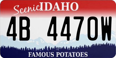 ID license plate 4B4470W
