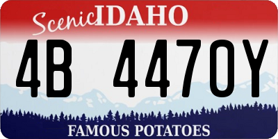 ID license plate 4B4470Y