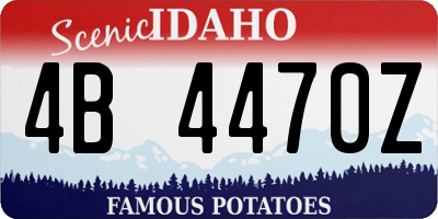 ID license plate 4B4470Z