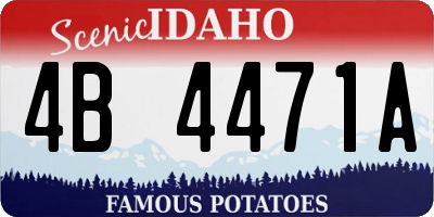 ID license plate 4B4471A