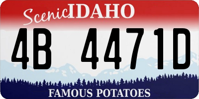 ID license plate 4B4471D