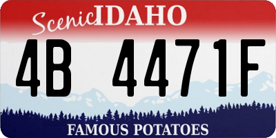 ID license plate 4B4471F