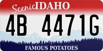 ID license plate 4B4471G