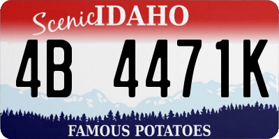 ID license plate 4B4471K