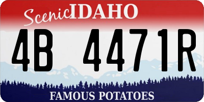 ID license plate 4B4471R