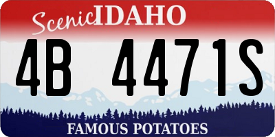 ID license plate 4B4471S