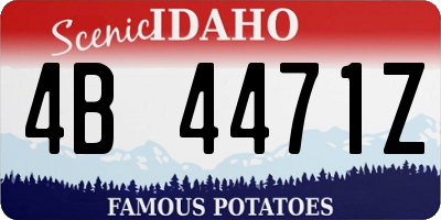 ID license plate 4B4471Z